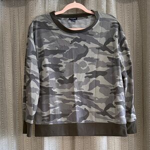 Splendid Camouflage Knit Top